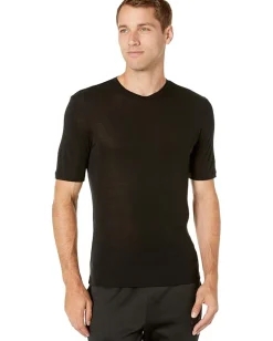 Icebreaker 175 Everyday Merino Base Layer Short Sleeve Crewe Black Hot