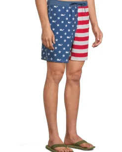 Vineyard Vines 7" Printed Chappy Trunks Flag Moonshine Best