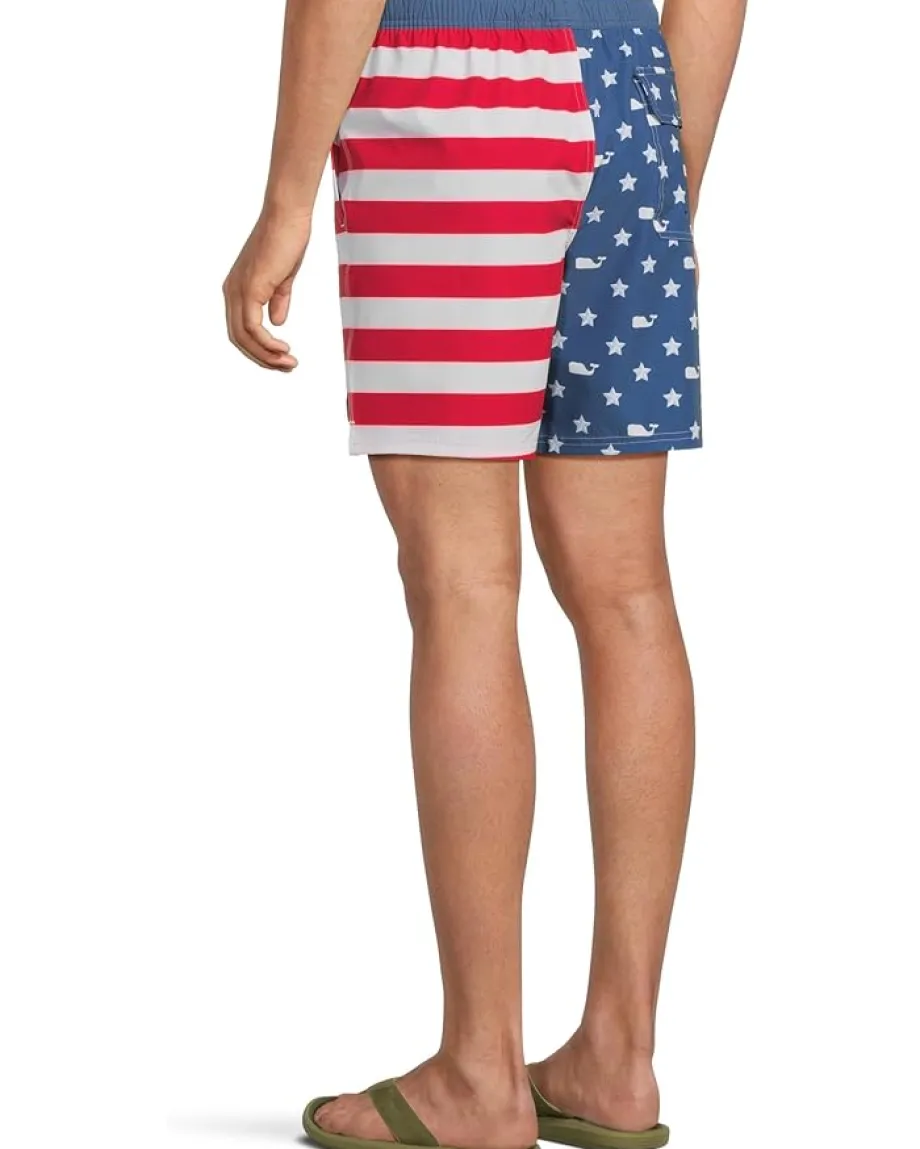 Vineyard Vines 7" Printed Chappy Trunks Flag Moonshine Best