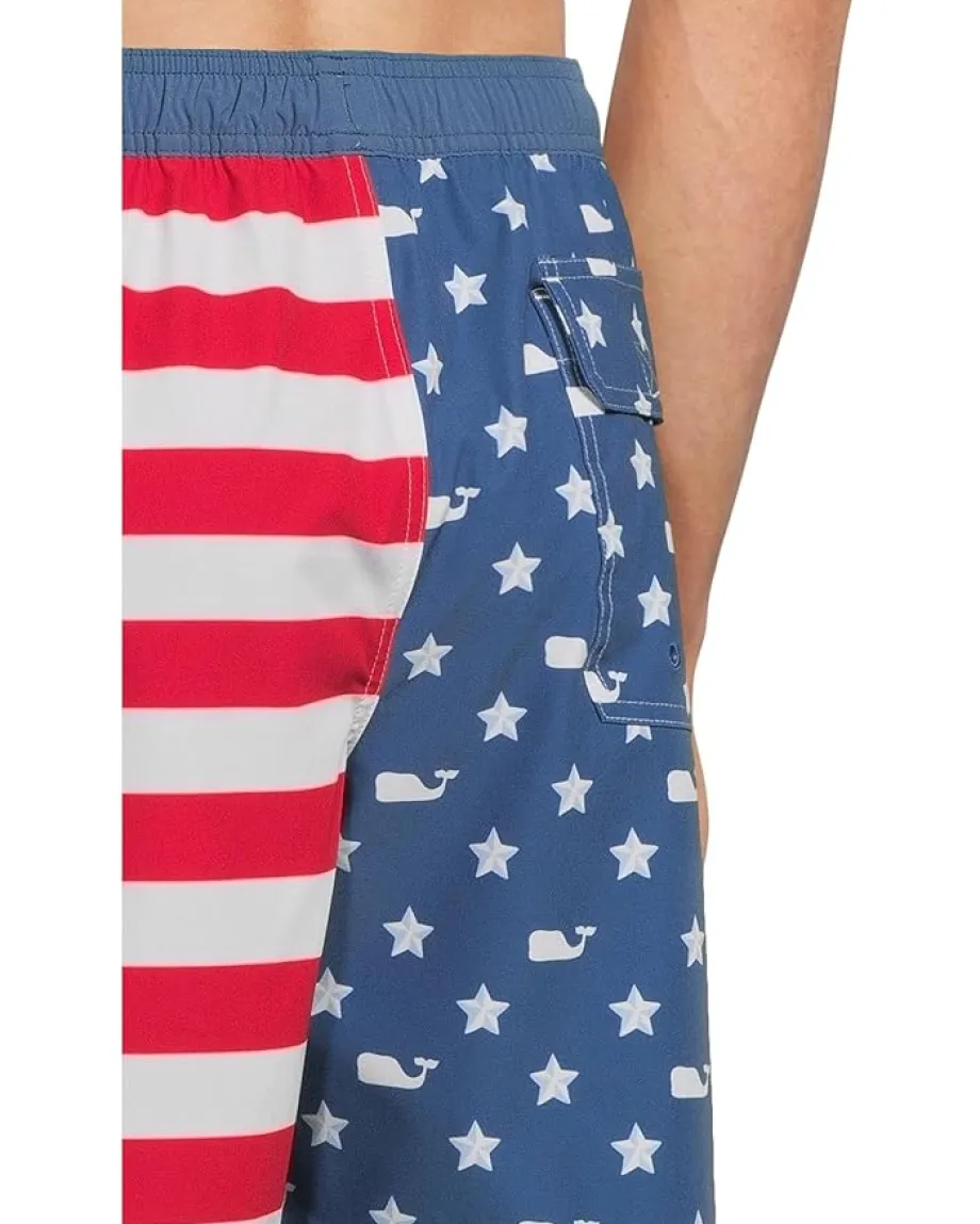 Vineyard Vines 7" Printed Chappy Trunks Flag Moonshine Best