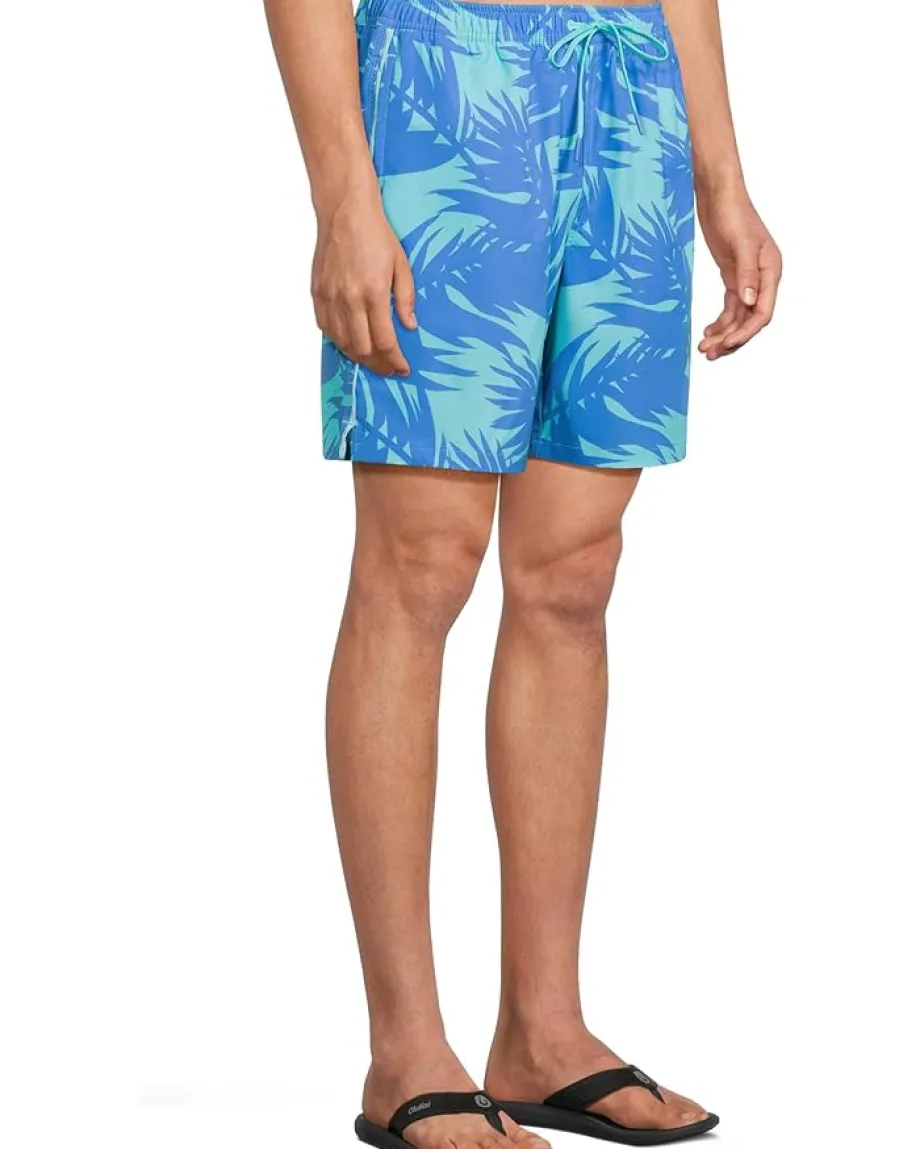 Activewear|Board Shorts|Vineyard Vines 7" Printed Piped Chappy Trunks Turqs