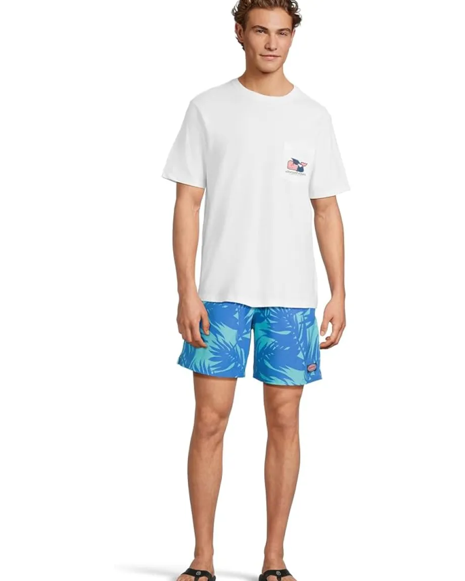Activewear|Board Shorts|Vineyard Vines 7" Printed Piped Chappy Trunks Turqs
