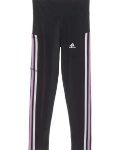 Kids adidas Kids 3 Stripe Cotton Cell Pocket Legging (Big Kid)