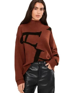 AllSaints Sweaters<A Star Jumper Chestnut Brown/Black