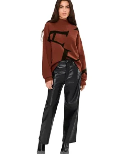 AllSaints Sweaters<A Star Jumper Chestnut Brown/Black