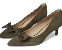 Heels|Heels|Lauren Ralph Lauren Adrienne Bow-Trim Suede Pumps Dark Olive