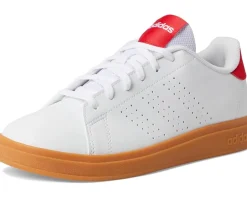 adidas Kids Advantage Base 2.0 Sportswear Shoes (Big Kid) White/Pure Ruby/Gum Best