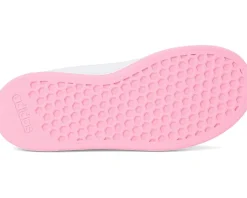 adidas Kids Advantage Base 2.0 Sportswear Shoes (Little Kid) White/Bliss Pink/Semi Lucid Red New