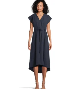 Dresses|Dresses|Calvin Klein Aerowash Faux Wrap Indigo