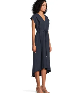 Dresses|Dresses|Calvin Klein Aerowash Faux Wrap Indigo