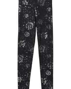 adidas Kids All Over Print Foil Cozy Leggings (Big Kid) Black Adi Hot