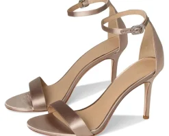 Heels|Sandals|Lauren Ralph Lauren Allie Pave-Buckle Satin Sandals Taupe Brown