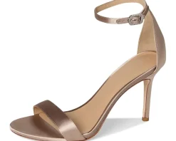Heels|Sandals|Lauren Ralph Lauren Allie Pave-Buckle Satin Sandals Taupe Brown