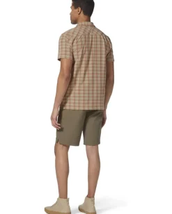 Royal Robbins Amp Lite Plaid Short Sleeve Khaki Cloverdale Plaid New