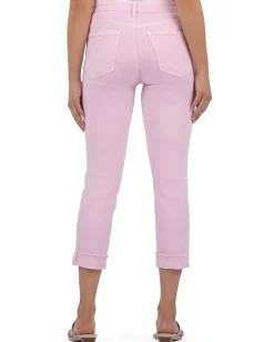 Jeans|KUT from the Kloth Amy Crop Straight Leg - Roll-Up Frey French Pink