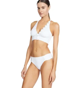 Robin Piccone Swimwear|Swimsuits & Cover-Ups<Amy Tab Side Bottoms White