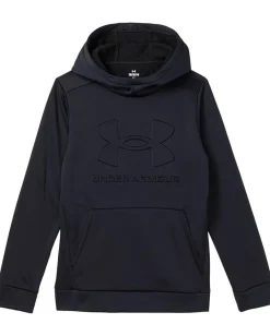 Clothing|Under Armour Kids Armour Fleece Embossed Hoodie (Big Kids) Black