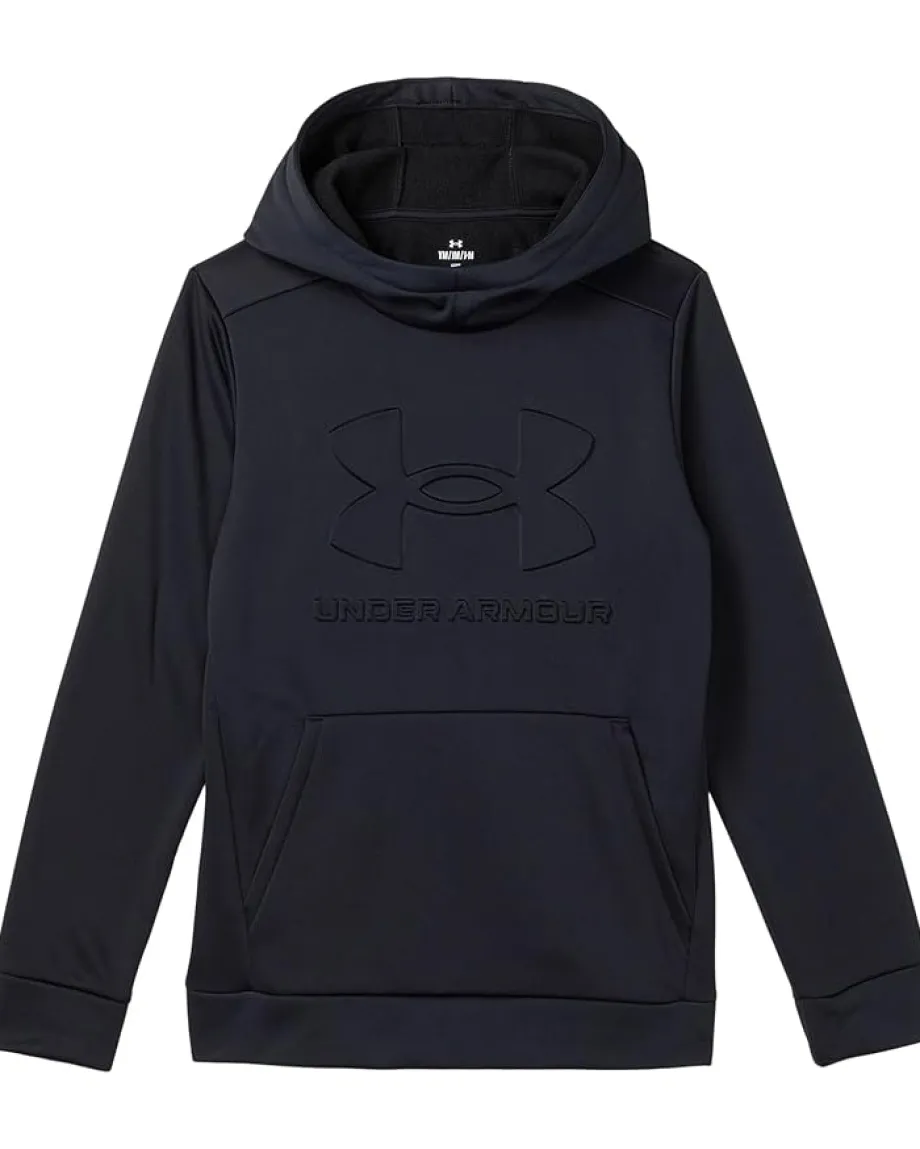 Clothing|Under Armour Kids Armour Fleece Embossed Hoodie (Big Kids) Black