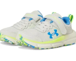 Under Armour Kids Assert 10 Alternate Closure (Little Kid) Summit White/High Vis Yellow/Blue Atlantis New