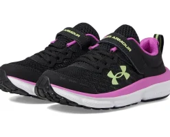 Under Armour Kids Sneakers|Sneakers<Assert 10 Alternate Closure (Little Kid) Black/Vivid Magenta/Morph Green