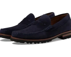 Johnston & Murphy Collection Loafers|Loafers<Baldwin Lug Penny Navy English Suede