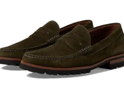 Johnston & Murphy Collection Baldwin Lug Penny Olive English Suede Clearance