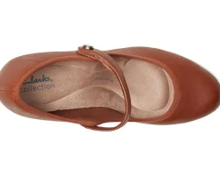 Clarks Bayla Lily Tan Leather Clearance