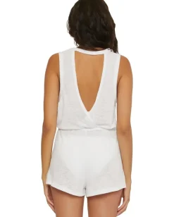 BECCA Swimwear|Swimsuits & Cover-Ups<Beach Date Romper with pockets cover-up White