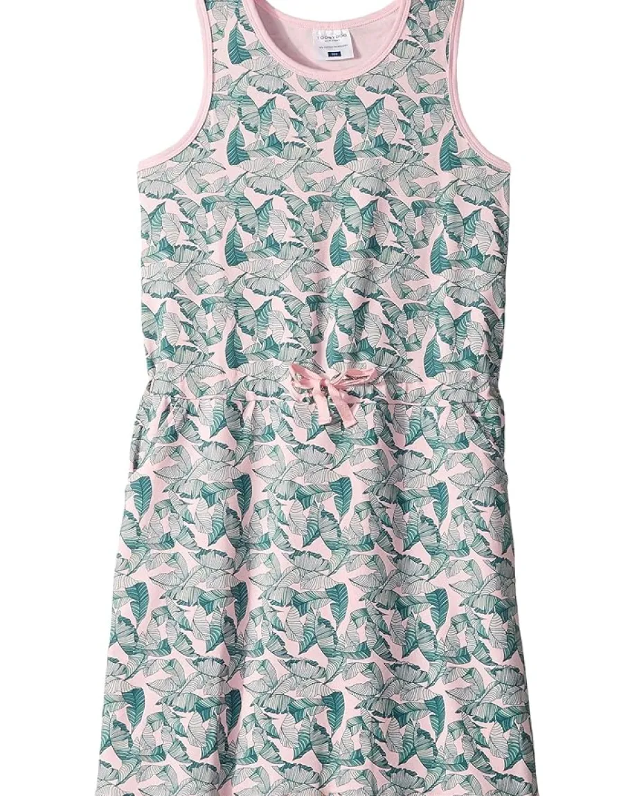 Clothing|Toobydoo Beach Dress (Toddler/Little Kids/Big Kids) Palm Leaf Print