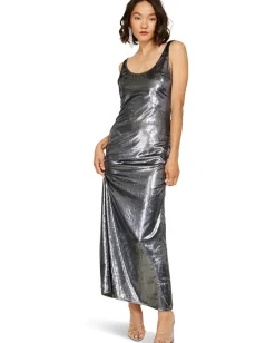 line and dot Beaming Maxi Dress Silver Outlet