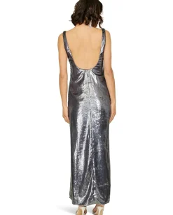 line and dot Beaming Maxi Dress Silver Outlet