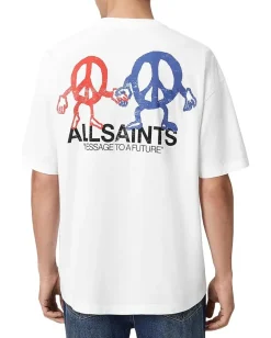 AllSaints Activewear|T-Shirts<Bedfellow Short Sleeve Crew Optic White