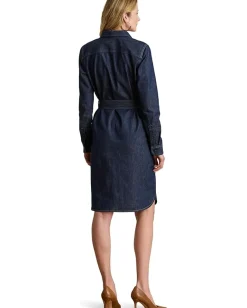 Dresses|Dresses|Lauren Ralph Lauren Belted Denim Shirtdress Pure Rinse Wash