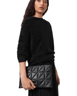 AllSaints Handbags|Handbags<Bettina Quilt Clutch Black 1
