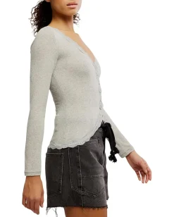 Sweaters|Free People Big Love Rib Cardi Heather Grey