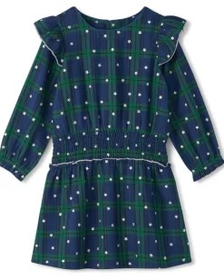 Hatley Kids Clothing<Blackwatch Plaid Smocked Waist Dress (Toddler/Little Kid/Big Kid) Blue
