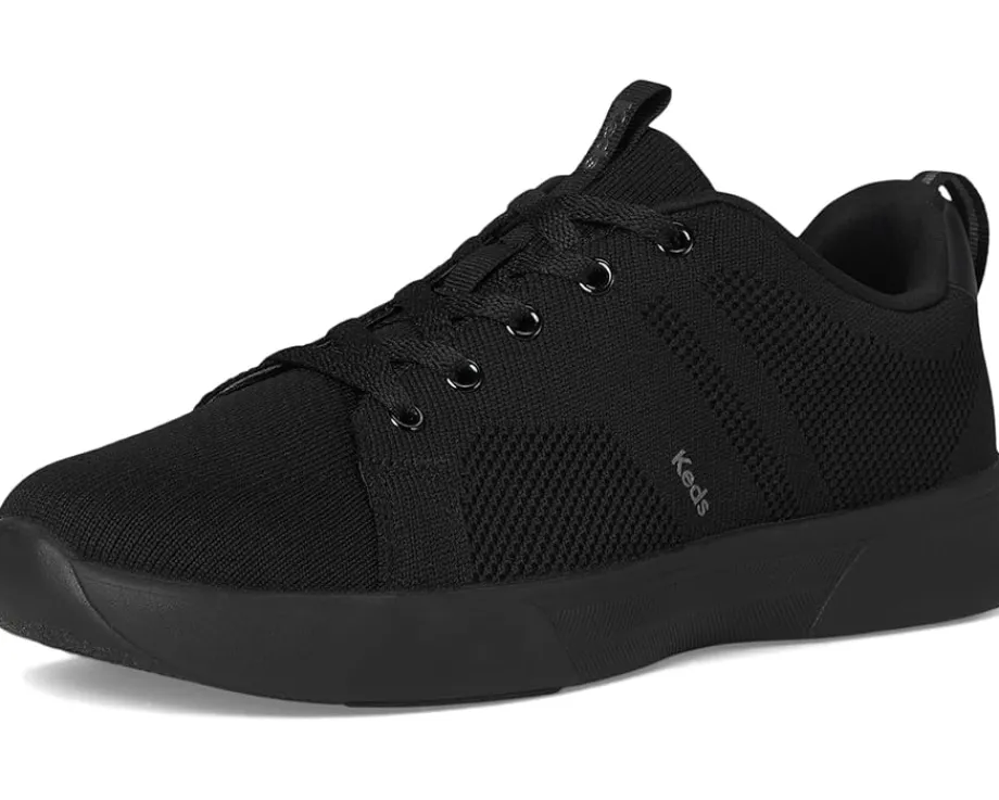 Keds Bliss Walk Lace-Up Black/Black Knit Clearance