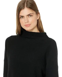 Vince Sweaters<Boiled Funnel Neck Pullover Black