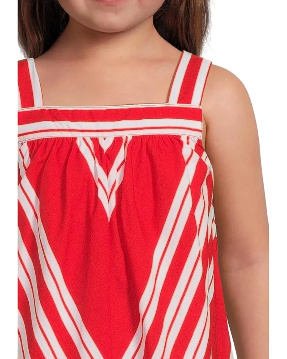 Janie and Jack Bold Stripe Dress (Toddler/Little Kids/Big Kids) Red Outlet