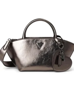 GUESS Bolena Mini Satchel Pewter New