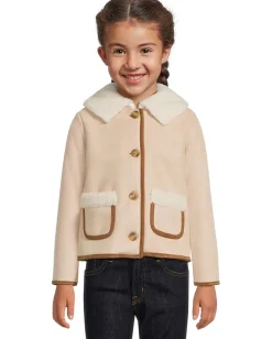Janie and Jack Bonded Sherpa Coat (Toddler/Little Kid/Big Kid) Khaki Sale