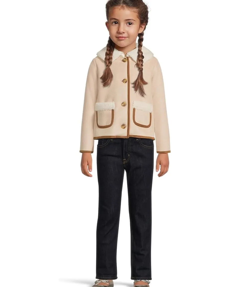 Janie and Jack Bonded Sherpa Coat (Toddler/Little Kid/Big Kid) Khaki Sale