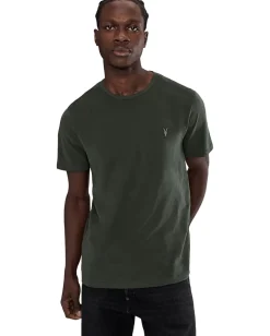 Activewear|T-Shirts|AllSaints Brace Short Sleeve Crew Duffel Green