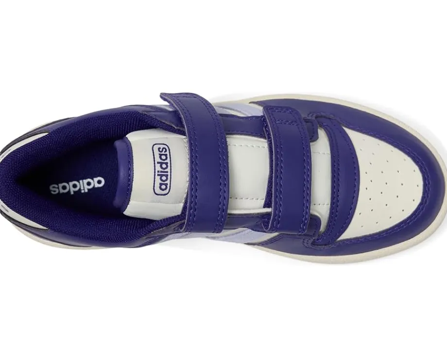 adidas Kids Break Start Elastic Lace Basketball Shoes (Little Kid) Team Collegiate Purple/Violet Tone/White Sale
