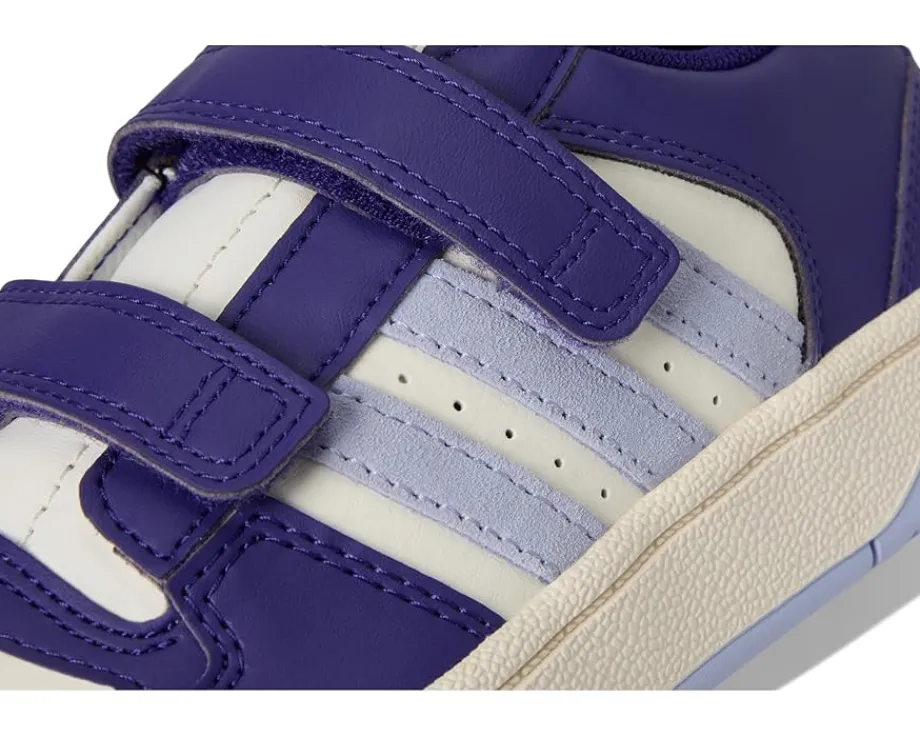 adidas Kids Break Start Elastic Lace Basketball Shoes (Little Kid) Team Collegiate Purple/Violet Tone/White Sale