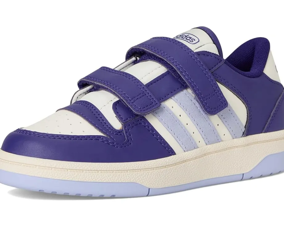 adidas Kids Break Start Elastic Lace Basketball Shoes (Little Kid) Team Collegiate Purple/Violet Tone/White Sale