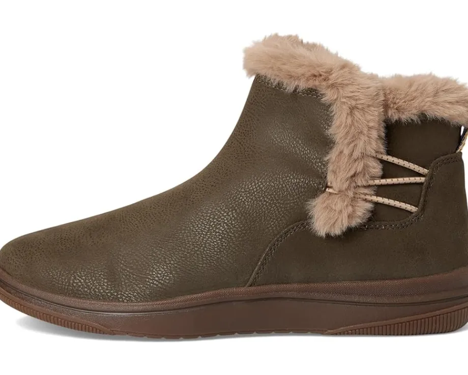 Boots|Boots|Clarks Breeze Fur Dark Olive Combi Textile