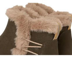 Boots|Boots|Clarks Breeze Fur Dark Olive Combi Textile