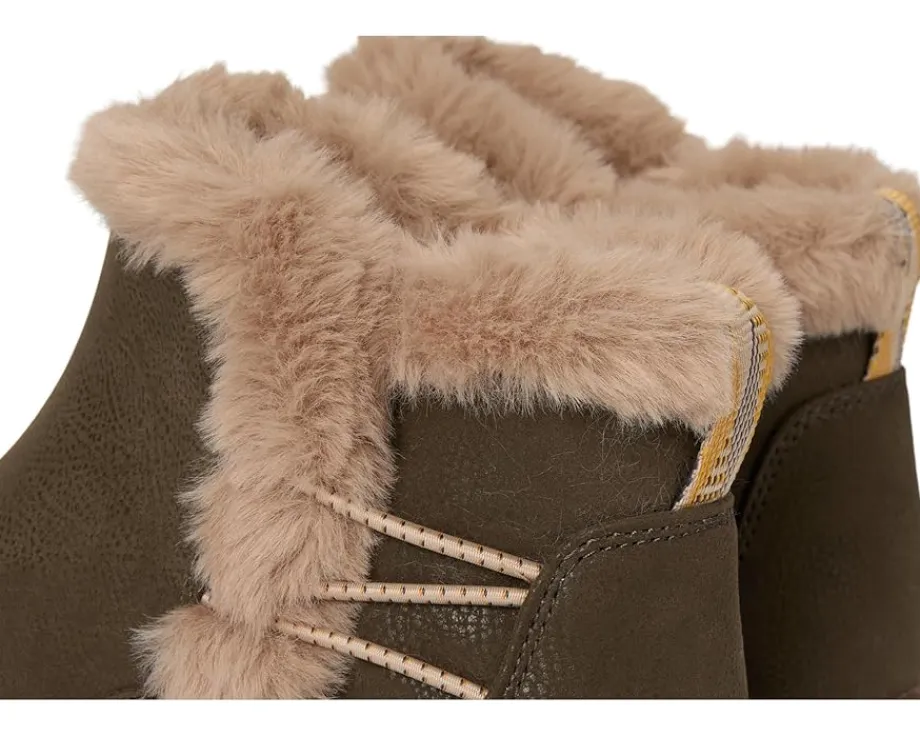 Boots|Boots|Clarks Breeze Fur Dark Olive Combi Textile