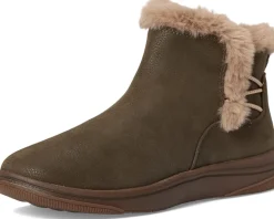 Boots|Boots|Clarks Breeze Fur Dark Olive Combi Textile